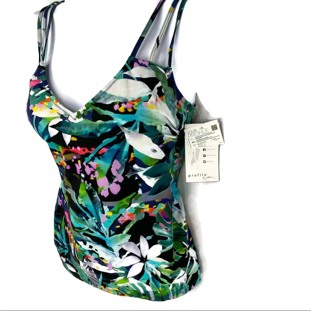 Profile by Gottex Tropical V neck Tankini V Back 6